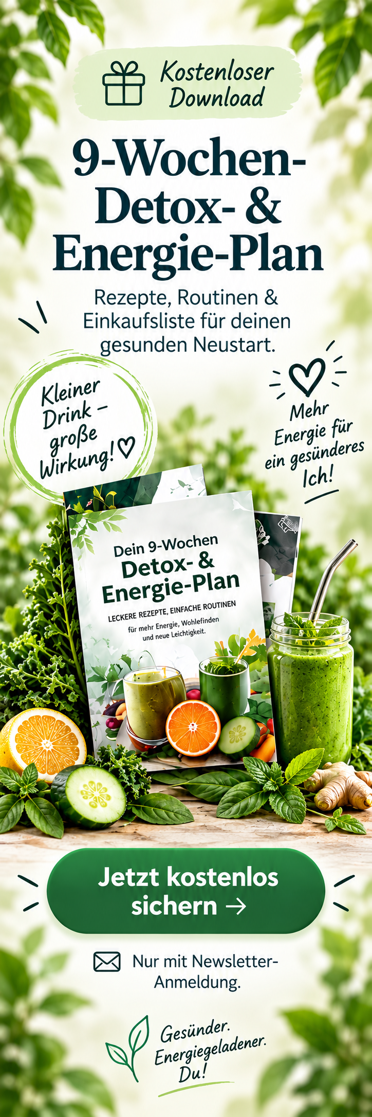 Kostenloser 9-Wochen-Detox- und Energie-Plan
