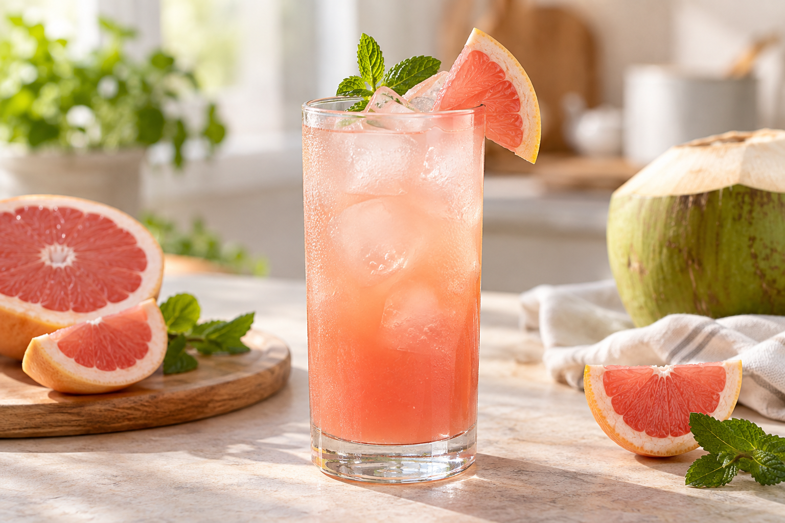 Grapefruit-Kokos-Reset fertig zubereitet