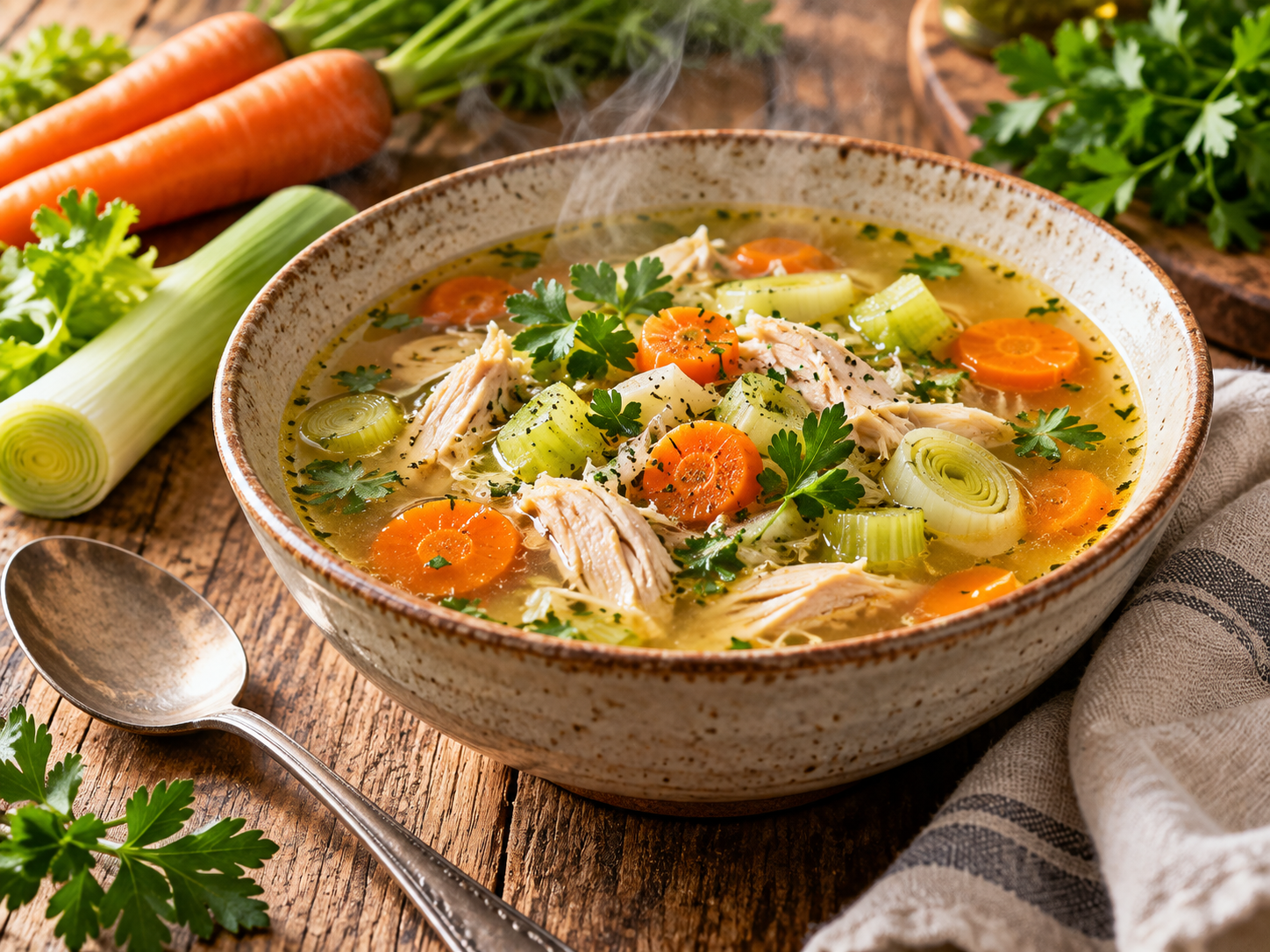 Hühnersuppe mit Gemüse