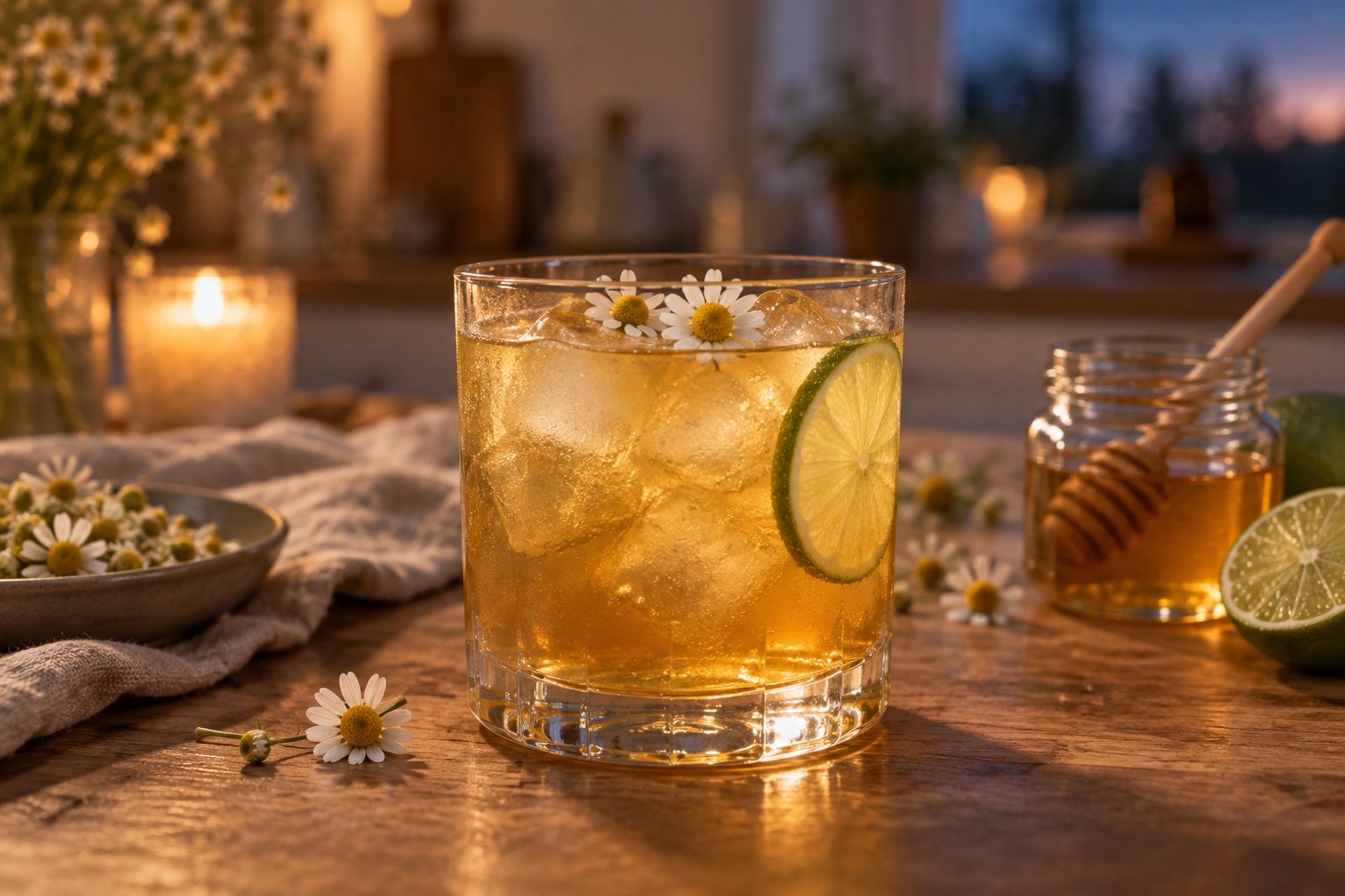 Kamille-Honig-Abenddrink fertig zubereitet