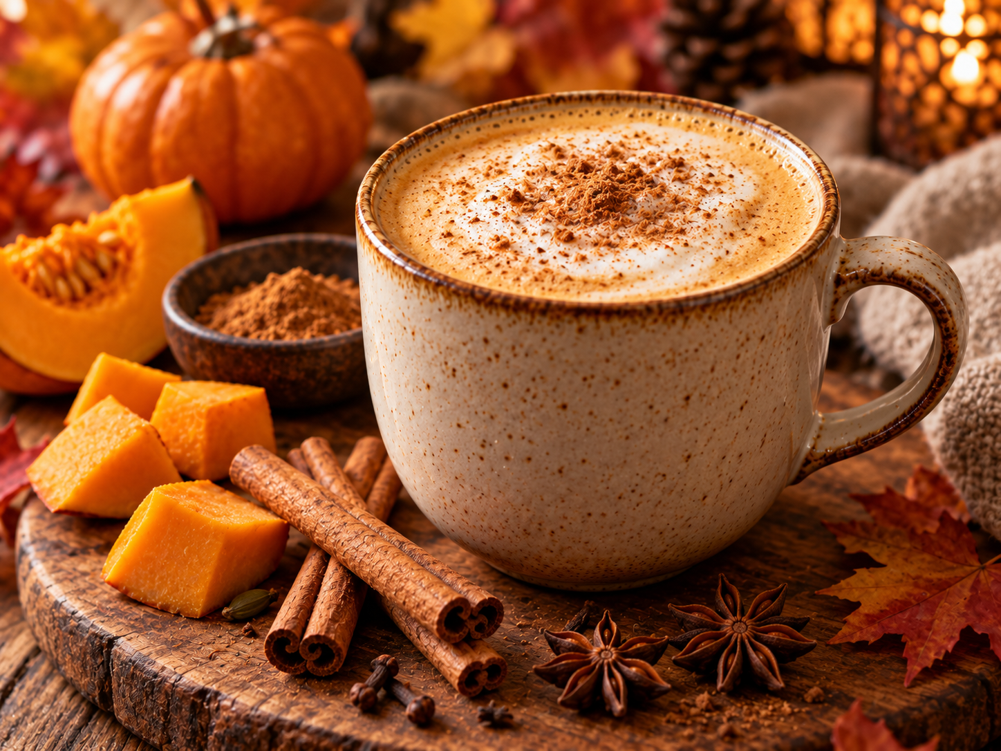 Kürbis-Latte zum Selbermachen fertig zubereitet